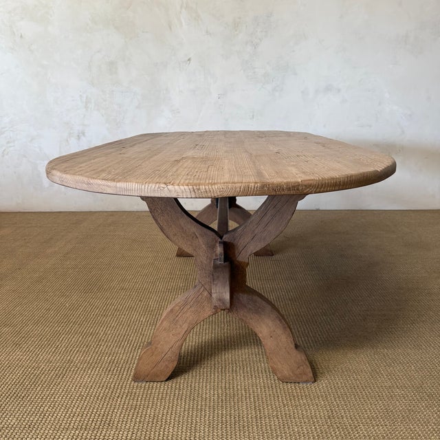 2020s Costa 96” Reclaimed Pine Oval Dining Table in Vintage Natural For Sale - Image 5 of 11