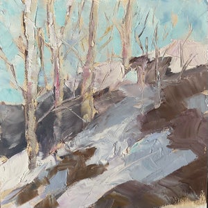 Snow Painting Oil Plein Air