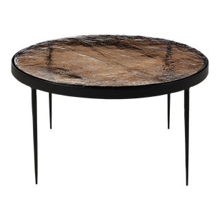 Four Hands Yoko Nesting Table - Smoked Brown Cast Glass, Large For Sale