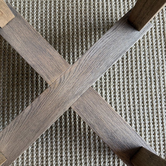 Wood Jasper White Oak Swivel Counter Stool With Genuine Sheepskin Upholstery Mb For Sale - Image 7 of 8