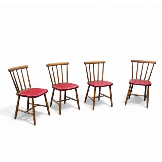 Mid-Century Spindle Chairs, 1960s, Set of 4 For Sale - Image 14 of 14