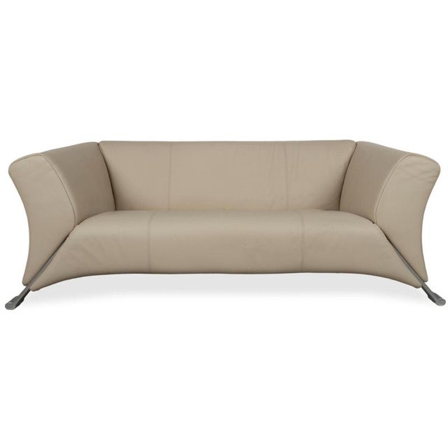 322 Leather Two-Seater Beige Cream Sofa from Rolf Benz For Sale - Image 15 of 15