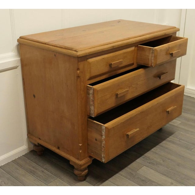 Victorian Stripped Pine Chest of Drawers, 1880s For Sale - Image 6 of 8