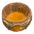 French Ormolu & Amber Glass Round Jewelry Box For Sale