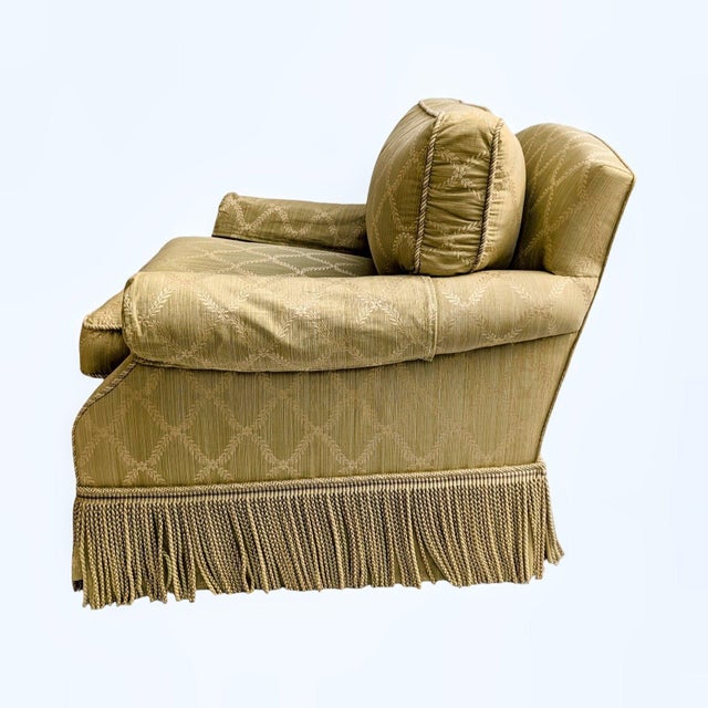 This chair was reupholstered in an exceptionally fine designer fabric, but the name is not listed The chair looks like it...