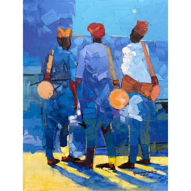 Melodies From Our Soul, Oil Painting on Canvas, Godfrey Afebuame (2026). For Sale