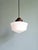 1920s Art Deco Pendant Light in White Opaline, 1920s-1930s For Sale - Image 5 of 11