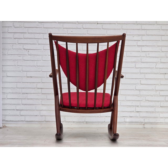 Vintage Danish Rocking Chair by Frank Reenskaug for Bramin, 1960s For Sale - Image 10 of 18