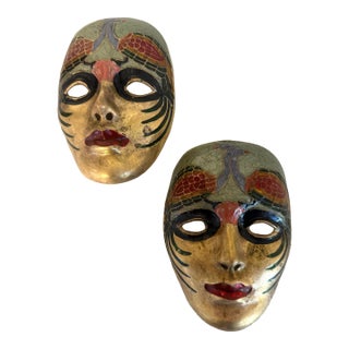 Vintage Brass Venetian-Style/Mardi Gras Theatrical Mask For Sale