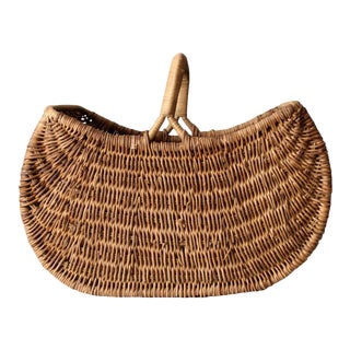 Vintage Wicker Basket For Sale