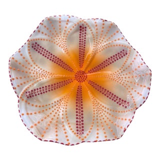 Hand-Painted South African Ceramic Sea Urchin Platter For Sale