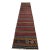 1960s Traditional Ethnic Natural Wool Red Striped Kilim Runner Rug For Sale
