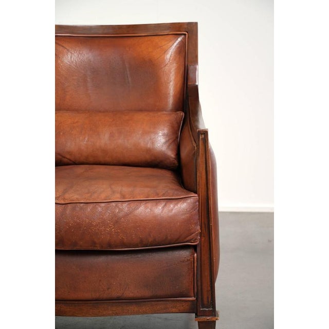 Vintage Art Deco Sheepskin Armchair For Sale - Image 9 of 14