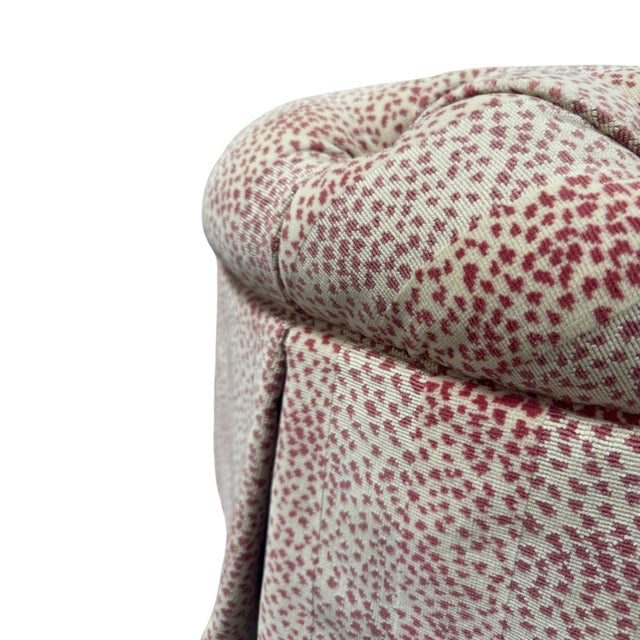 Cowtan and Tout Malabar Leopard Print Ottoman For Sale - Image 4 of 6