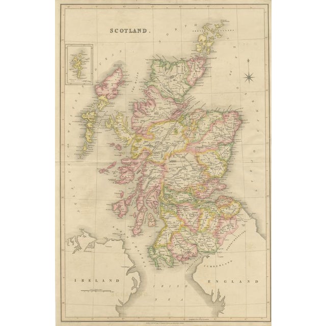 Antique Map of Scotland by T. L. Murray, 1830 For Sale - Image 10 of 10