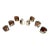 Vintage Tiger Cowrie Shell Salt/Pepper and Napkin Rings Set - Set of 8 For Sale