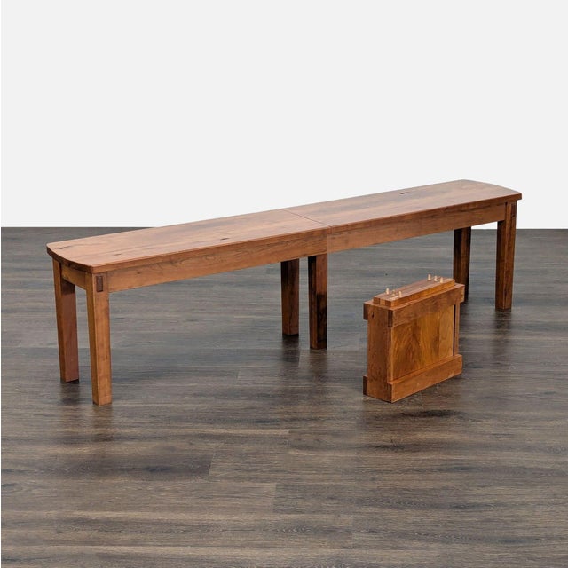 Wood Amish Tables Stewart Douglas Bench For Sale - Image 7 of 12
