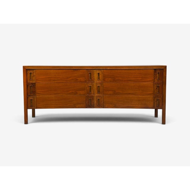 Edmond Spence, Concave Dresser, Stained Wood, Brass, Sweden, 1950s For Sale - Image 4 of 17