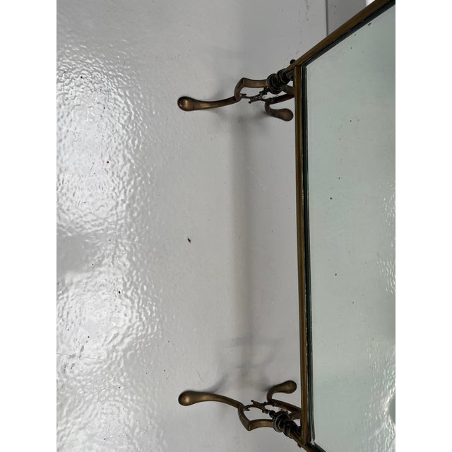 1920s Art Nouveau Mirrored Fire Screen in Brass, 1920s For Sale - Image 5 of 7