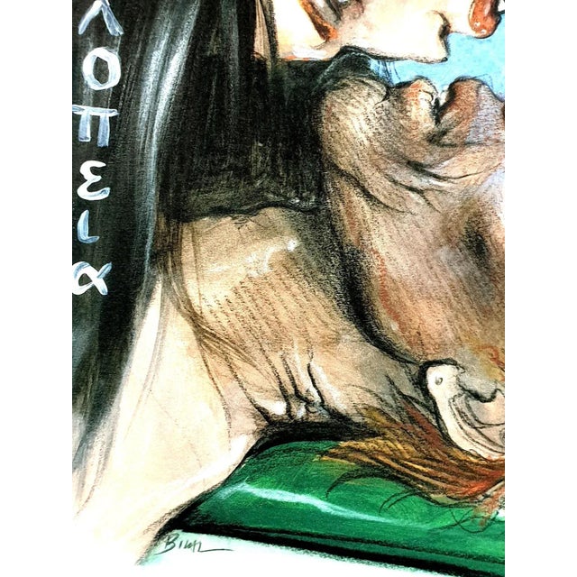 Enki Bilal - The Kiss - Original Lithograph 2012 For Sale - Image 4 of 7