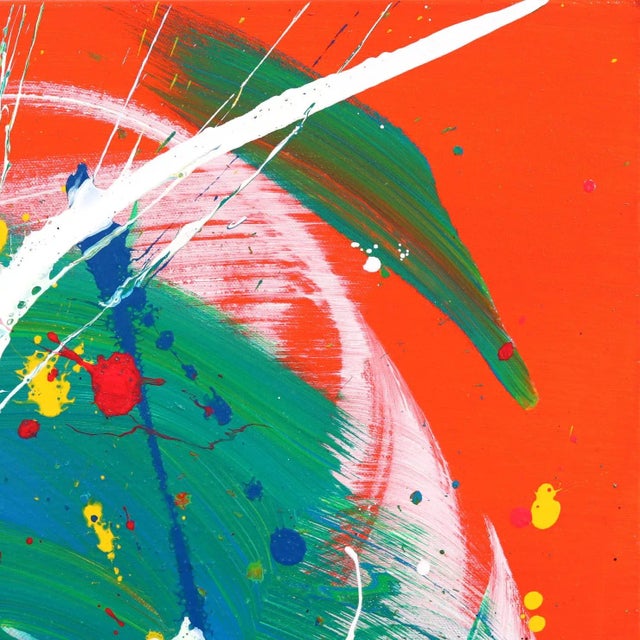 Postmodern "Color Burst" Contemporary Original Postmodern Acrylic Painting by Dez Gaskin For Sale - Image 3 of 8