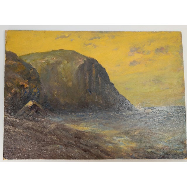 American Early 20th Century American Impressionist California or Canadian Pacific Landscape Painting For Sale - Image 3 of 12