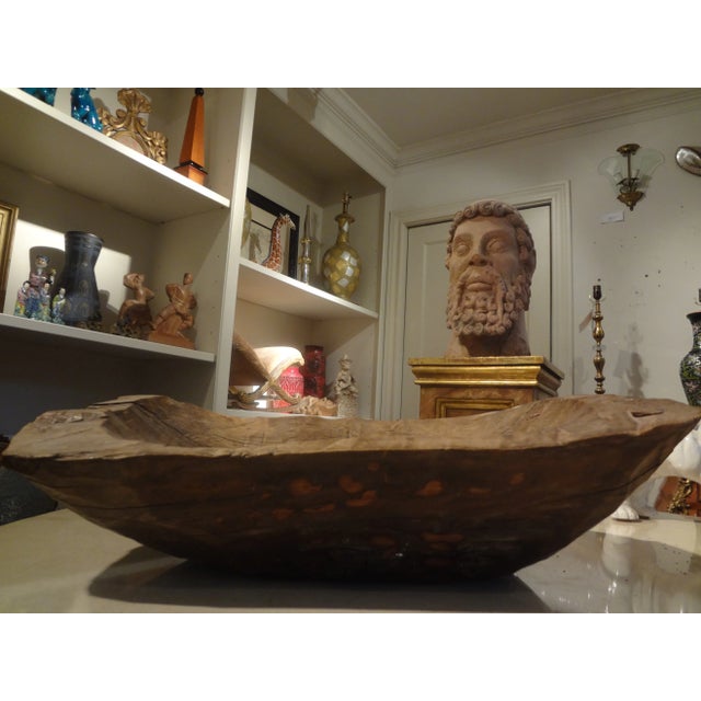 French 19th Century French Hand Carved Walnut Dough Bowl For Sale - Image 3 of 12