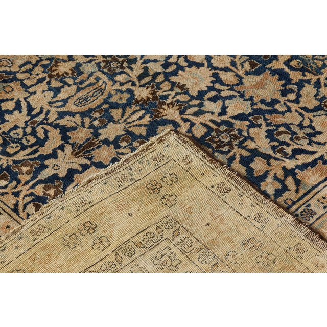 Beige 1920s Persian Meshad Rug in Beige, Blue, and Brown For Sale - Image 8 of 8