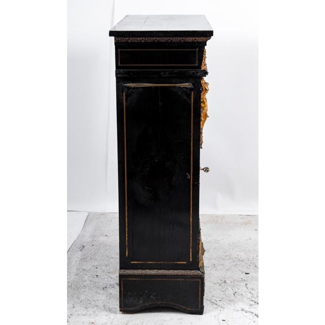 French Napoleon III Boulle Pier Cabinet, Late 19th Century For Sale - Image 3 of 5