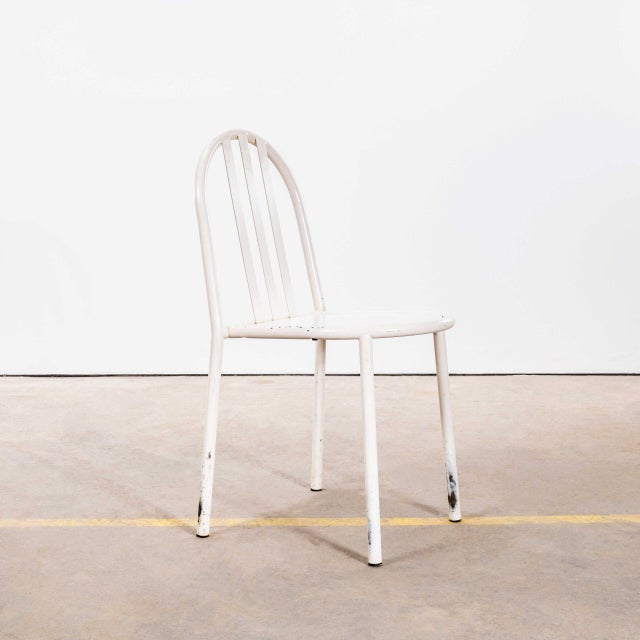 1970’s French White Metal Dining Chairs – Set Of Six. These chairs are inspired by Robert Mallet Stevens the French...