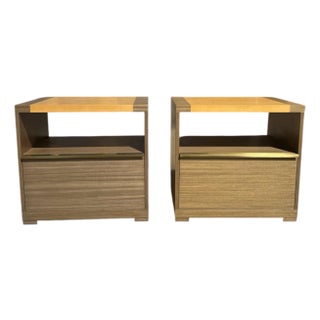 Holly Hunt One Modern Nightstands- A Pair For Sale