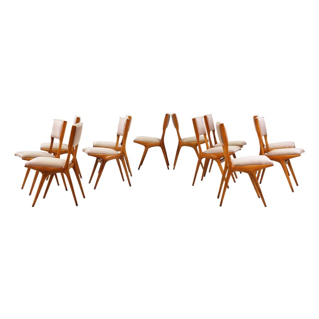 Dining Chairs by Carlo De Carli for Cassina, Italy, 1954, Set of 12 For Sale