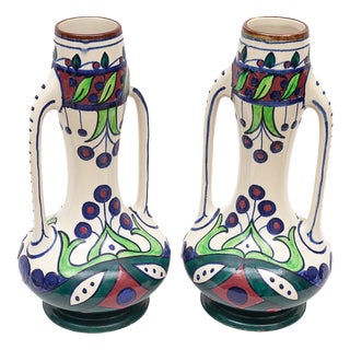 Art Nouveau Vases, 1890s, Set of 2 For Sale