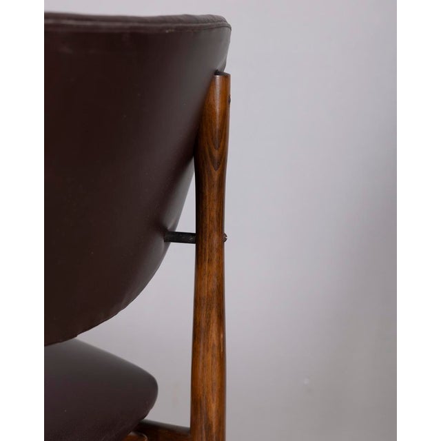 Vintage Wood and Leather Chairs by Anonima Castelli from Castelli, 1960s, Set of 8 For Sale - Image 15 of 16
