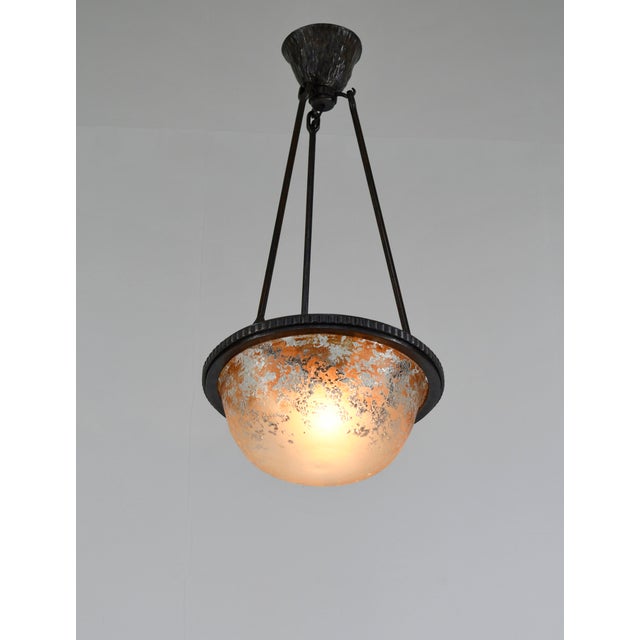 1920s French Art Deco Pendant Light by Daum - 1920s France For Sale - Image 5 of 14