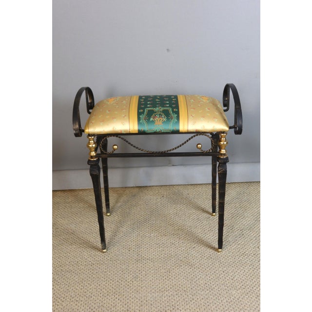 Wrought Iron Bench, 1990s For Sale - Image 7 of 8