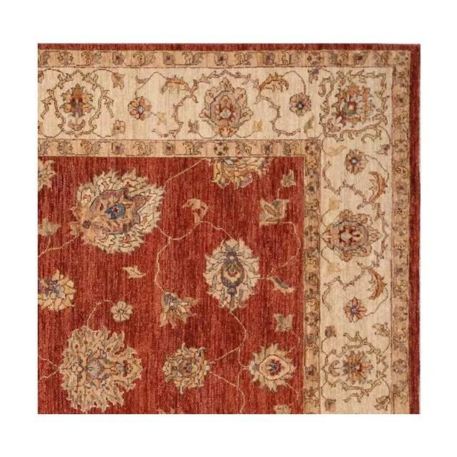 Indian Handwoven Indian Agra Area Rug 6'1" X 9'3" For Sale - Image 3 of 6