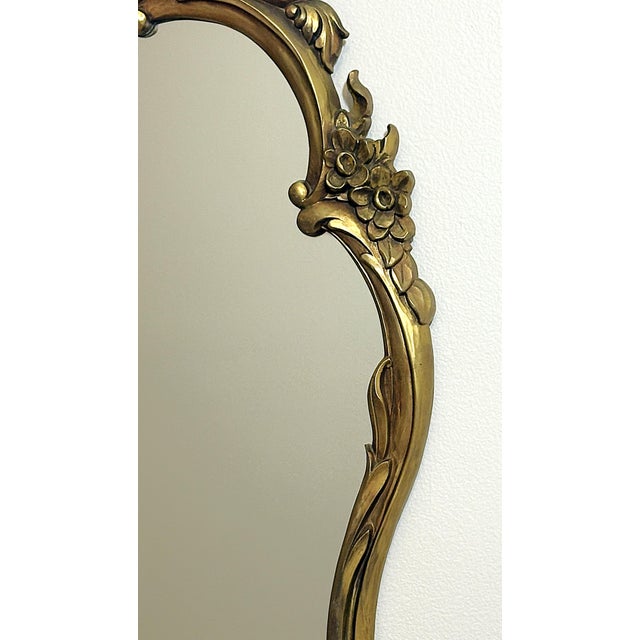 Syroco Vintage Hollywood Regency Ornate Oval Mirror by Syroco For Sale - Image 4 of 13