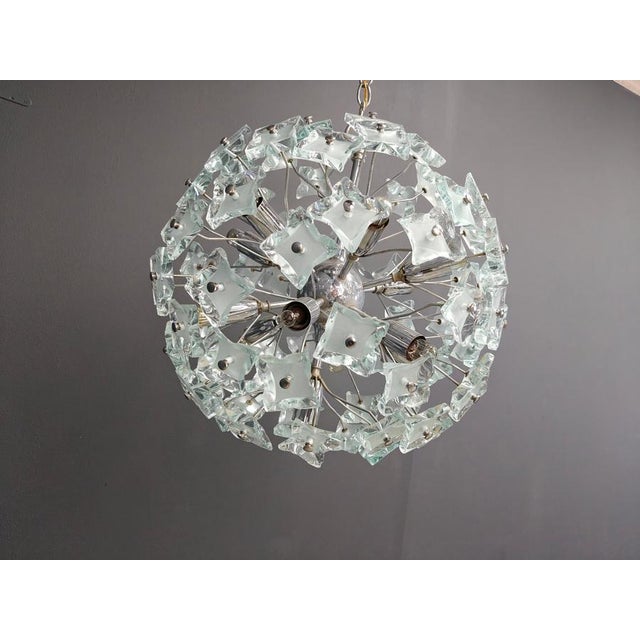 Mid-Century Glass Sputnik Chandelier, 1970s For Sale - Image 9 of 12