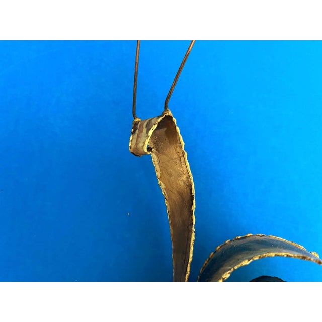 Signed Torch Cut Snail Sculpture, 1974 For Sale - Image 11 of 18