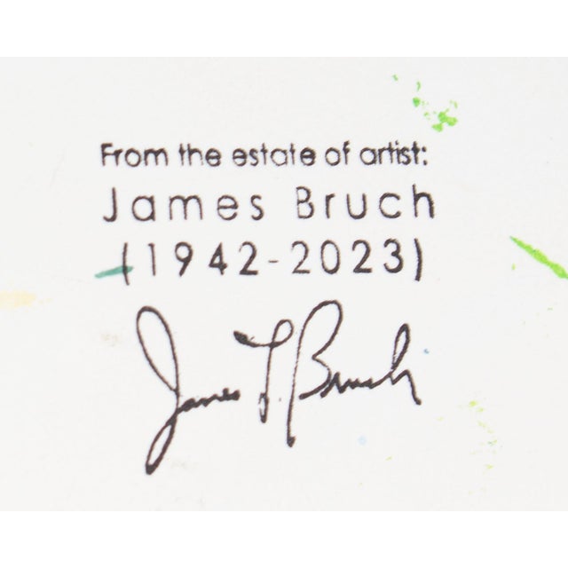 Orange Abstract Acrylic Painting by James L. Bruch For Sale - Image 8 of 8