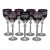 Bohemian Cut-Crystal Wine Glasses, 7 For Sale