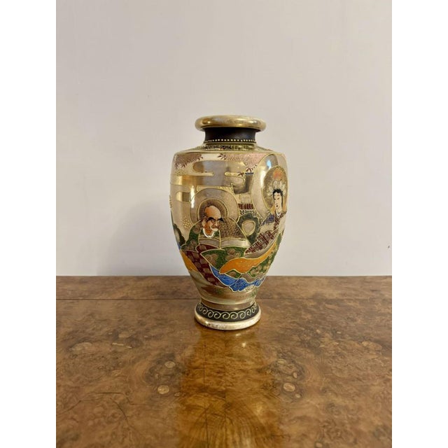 1900 - 1909 Large Antique Japanese Satsuma Vase, 1900 For Sale - Image 5 of 7