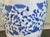 Ceramic Blue and White Chinoiserie Vase - Mid Century For Sale - Image 7 of 10