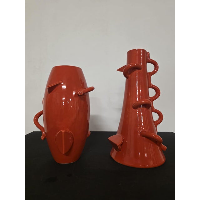 Dealbata Vases by Alessandro Mendini for Zanotta, 1980s, Set of 2 For Sale - Image 10 of 10