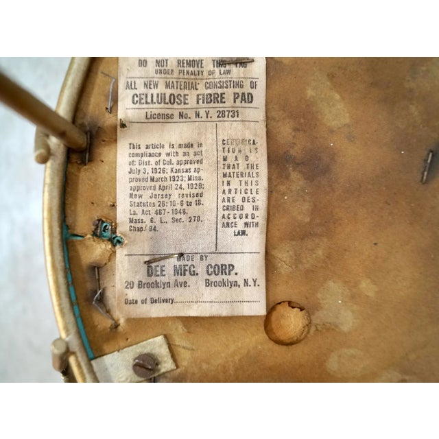 1950’s Mid-Century Modern Patinated Brass Vanity Stool For Sale - Image 12 of 12