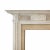 Vintage, classic English carved statuary marble fireplace mantel with inlays. Provenance:Park Ave, New York apartment....