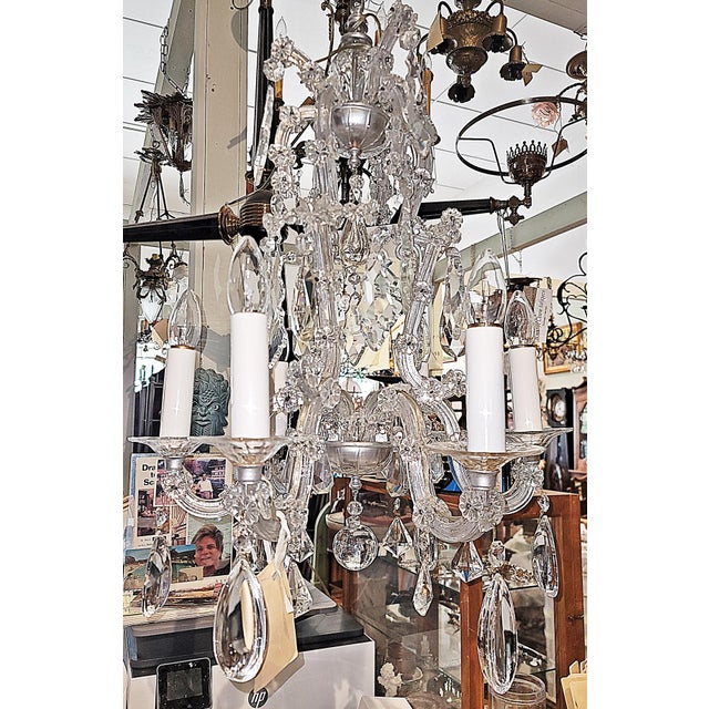 1920s Maria Theresa Crystal Chandelier For Sale In West Palm - Image 6 of 17