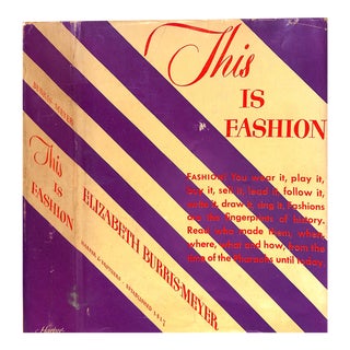 "This Is Fashion" 1943 Burris-Meyer, Elizabeth For Sale
