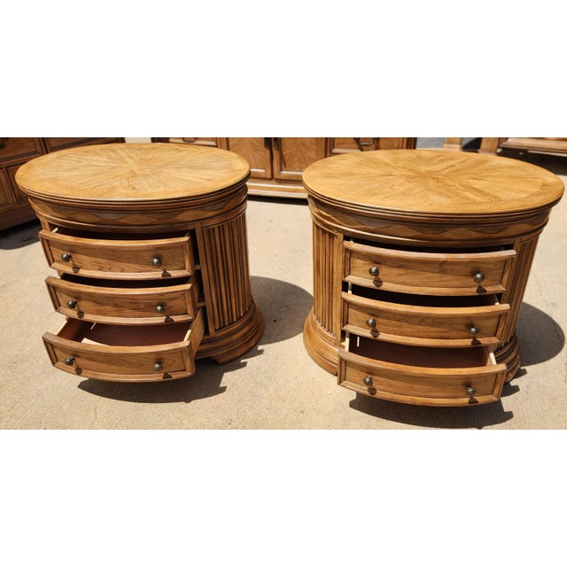 Complete Blonde Wood Queen Bedroom Set For Sale - Image 10 of 11